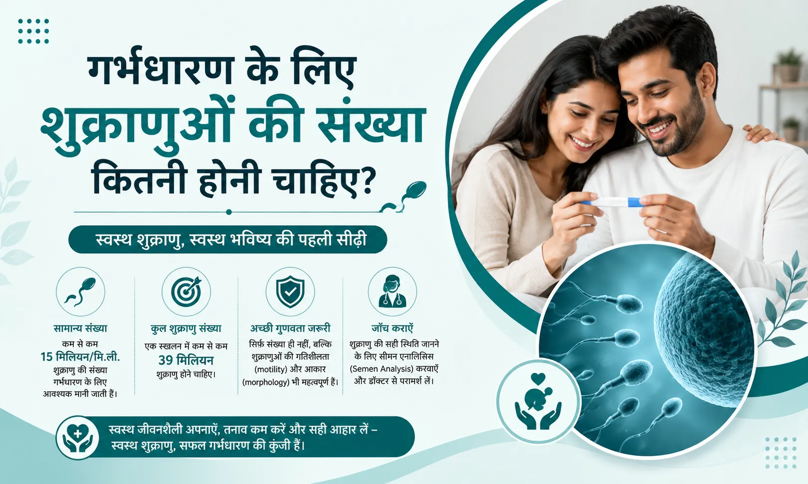 गर्भधारण के लिए शुक्राणुओं की संख्या कितनी होनी चाहिए