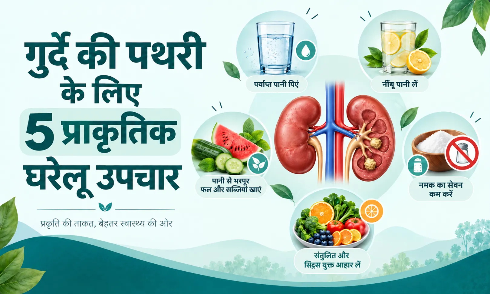 गुर्दे की पथरी के लिए 5 प्राकृतिक घरेलू उपचार