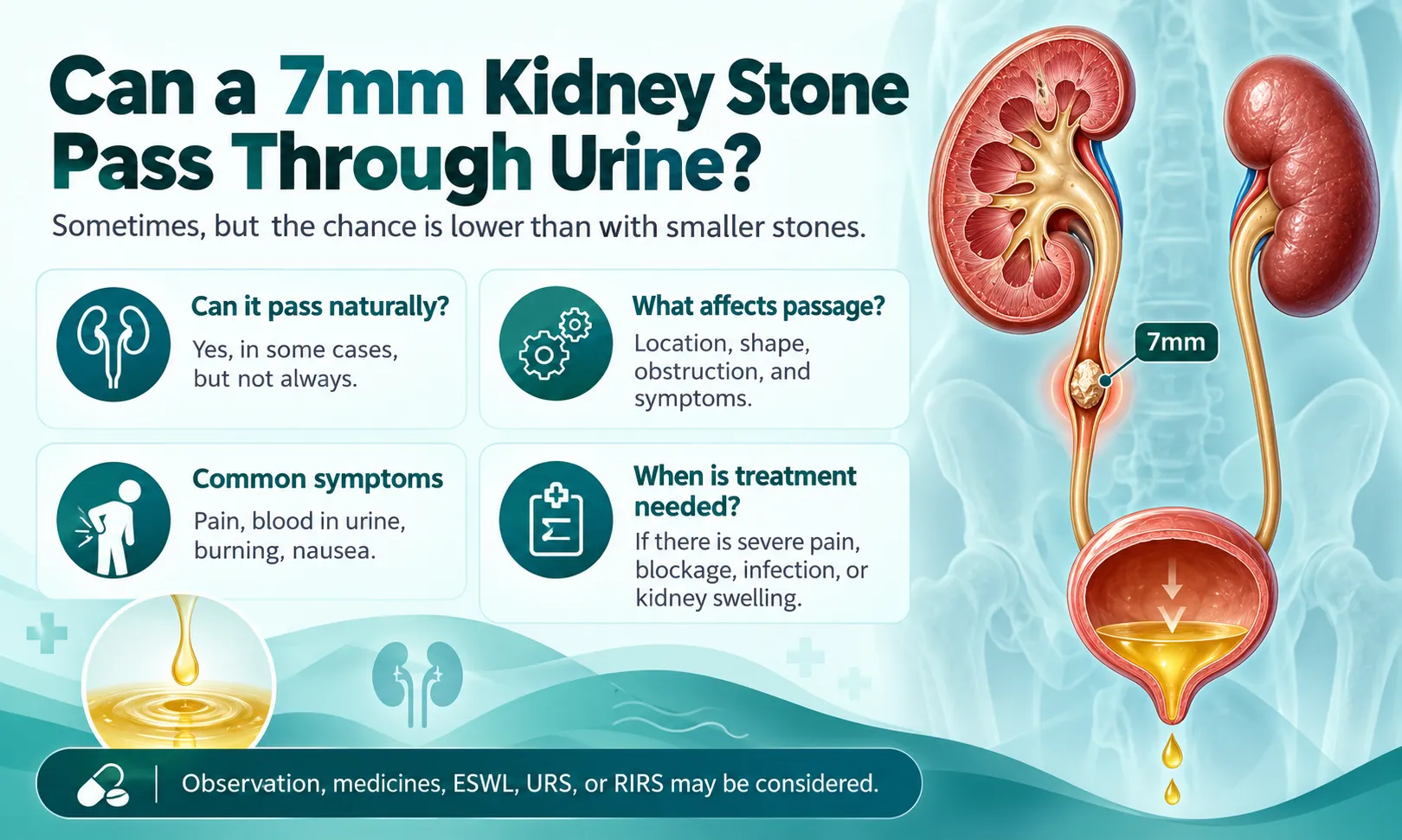 Can a 7mm Kidney Stone Pass Through Urine?